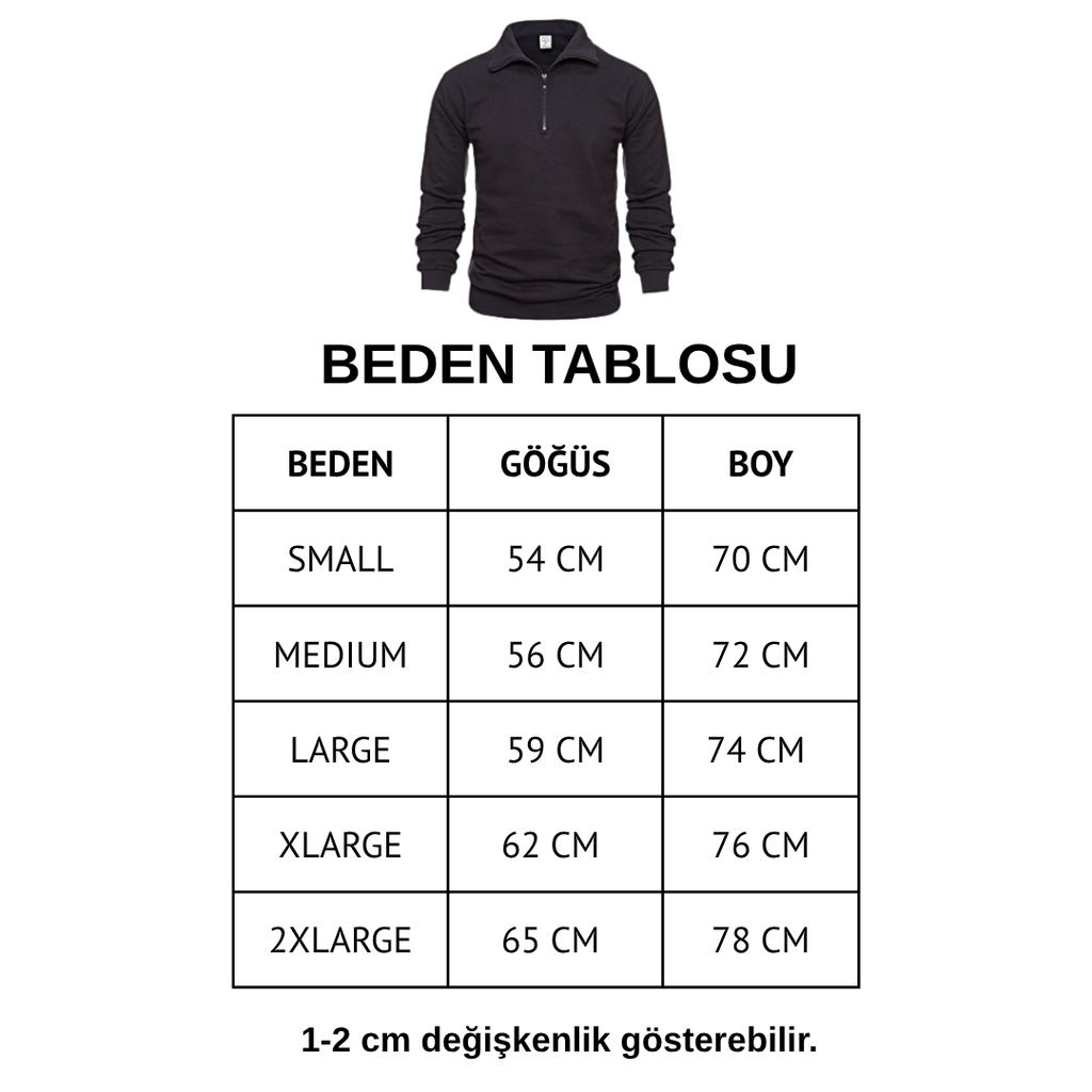 YARIM FERMUARLI SWEAT