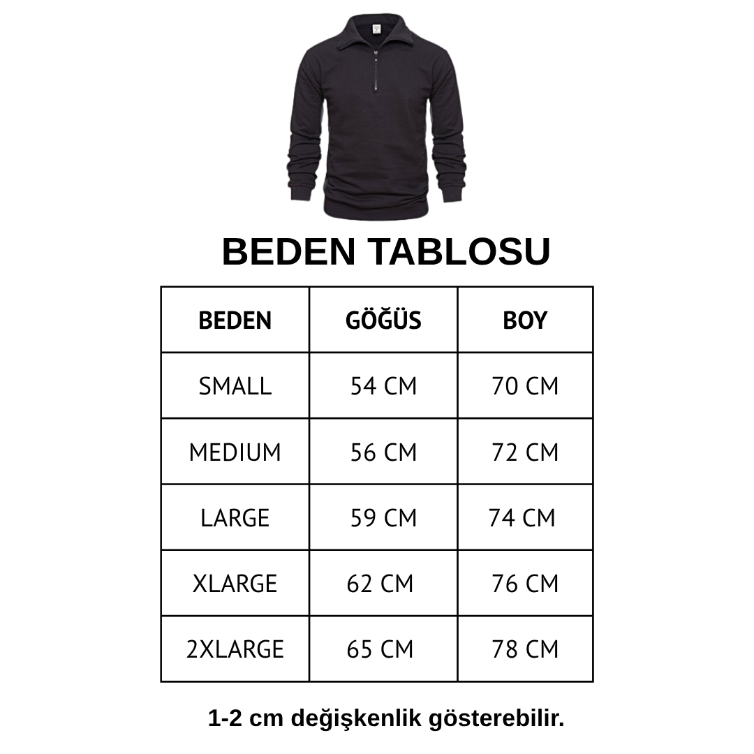 YARIM FERMUARLI SWEAT